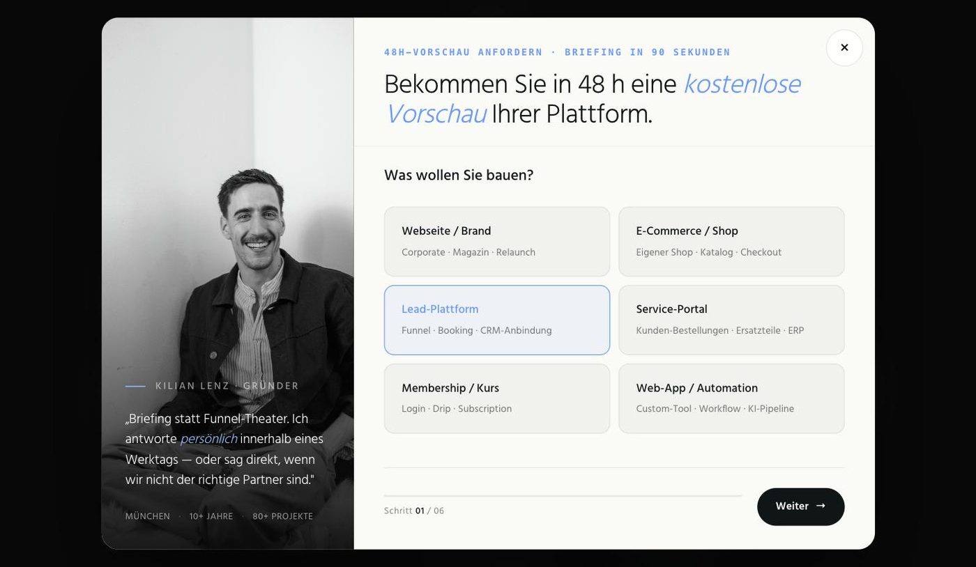 KL Design — Onboarding-Funnel, Lead-Engine